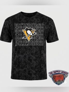 Fanatics Pittsburgh Penguins Acid Wash Graphic T-Shirt NWT Men’s Medium NHL
